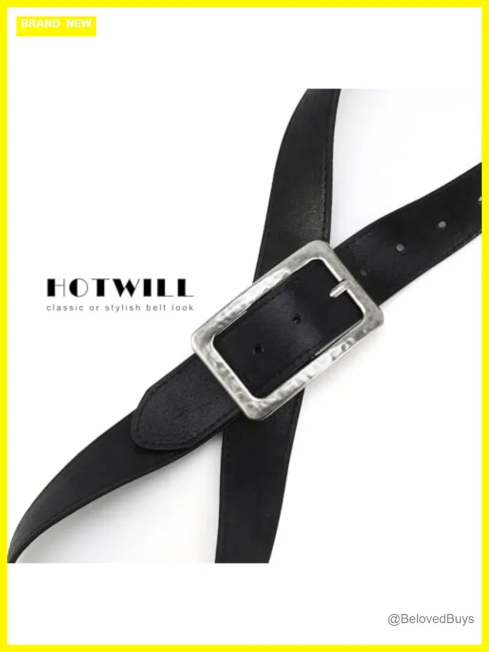 Wide Faux Leather Belt with Vintage Buckle for Women Jeans Dress